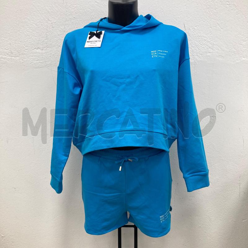 TUTA DONNA NOSECRETS AZZURRO PANTALONCINI FELPA CANOTTA | Mercatino dell'Usato Gazzada schianno 1