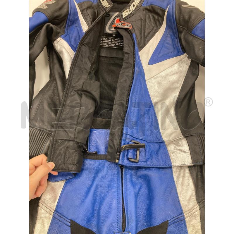 TUTA UOMO MOTO SUOMY NERA BLU PELLE | Mercatino dell'Usato Gazzada schianno 5