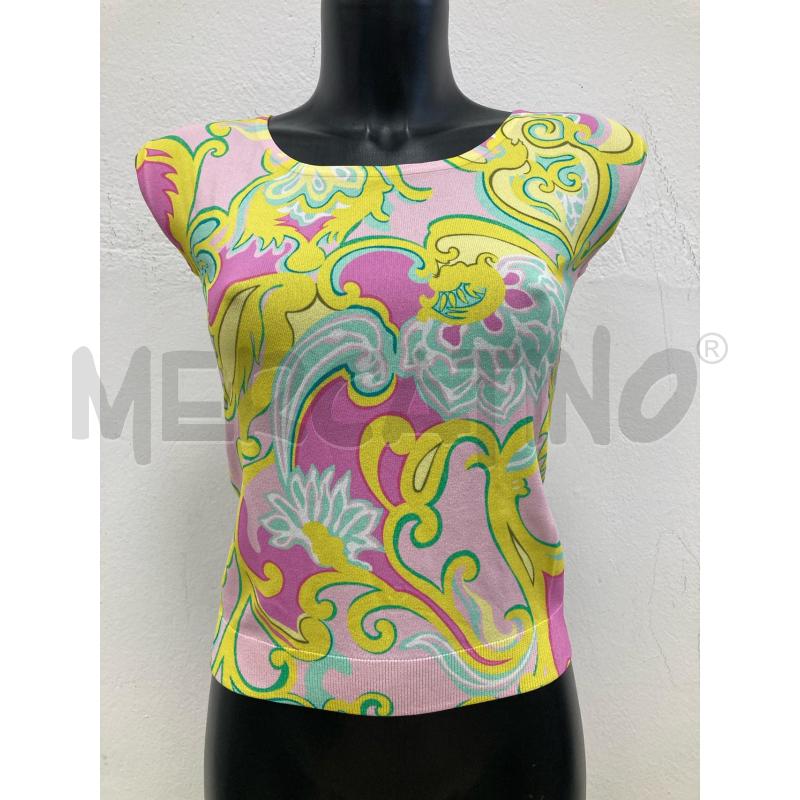 TWIN SET LUISA SPAGNOLI GIALLO ROSA AZZURRO  | Mercatino dell'Usato Gazzada schianno 3