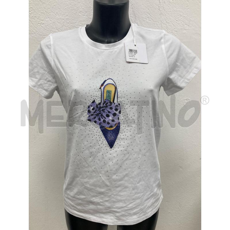 T SHIRT DONNA LIUJO BIANCA STRASS | Mercatino dell'Usato Gazzada schianno 1