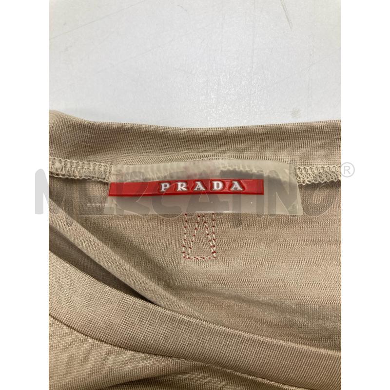 T SHIRT DONNA PRADA BEIGE | Mercatino dell'Usato Gazzada schianno 3