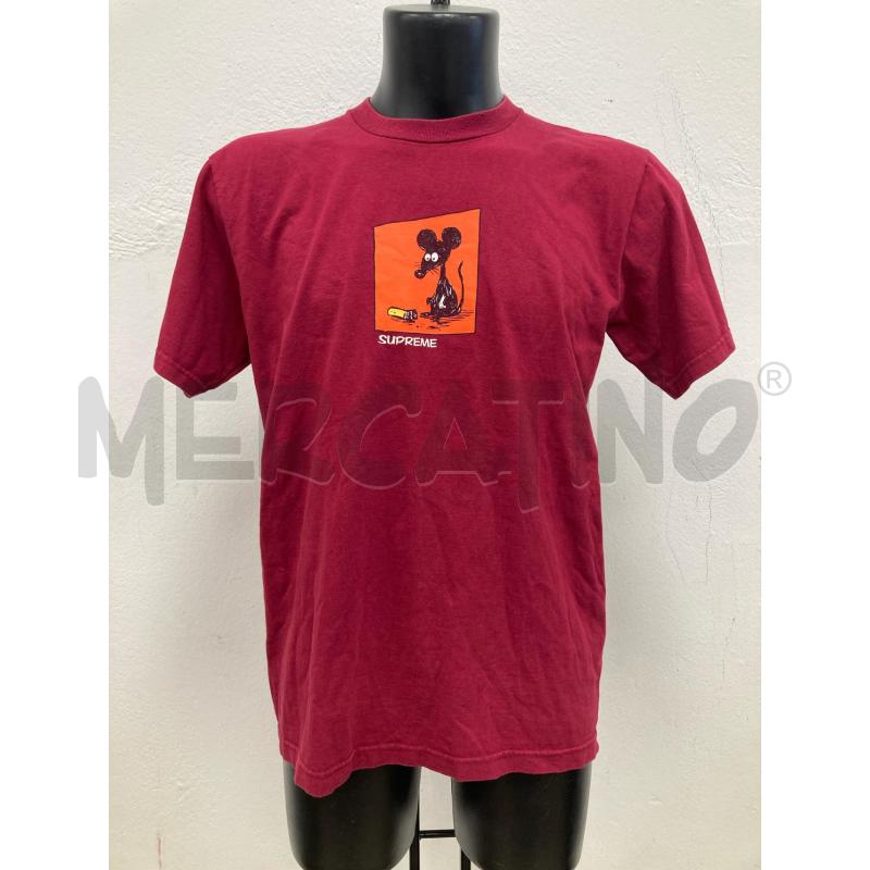 T SHIRT DONNA SUPREME BORDEAUX TOPOLINO | Mercatino dell'Usato Gazzada schianno 1