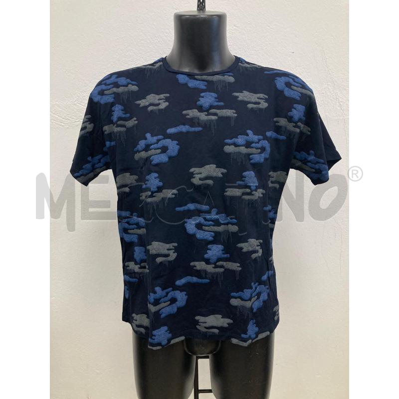 T SHIRT UOMO ARMANI BLU NUVOLETTE GRIGIE BLU | Mercatino dell'Usato Gazzada schianno 1