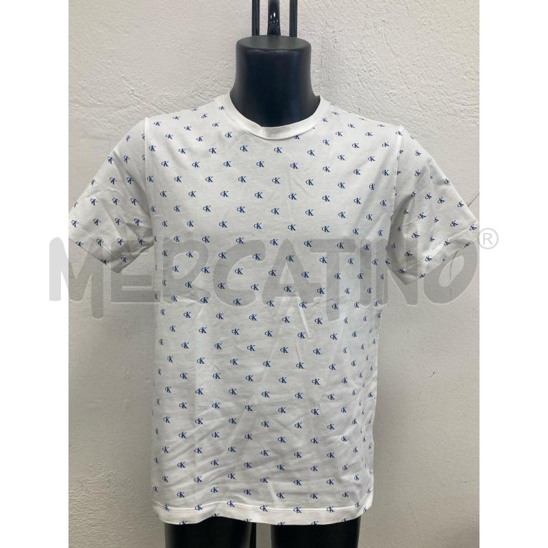 T SHIRT UOMO CALVIN KLEIN BIANCA LOGATA | Mercatino dell'Usato Gazzada schianno 1