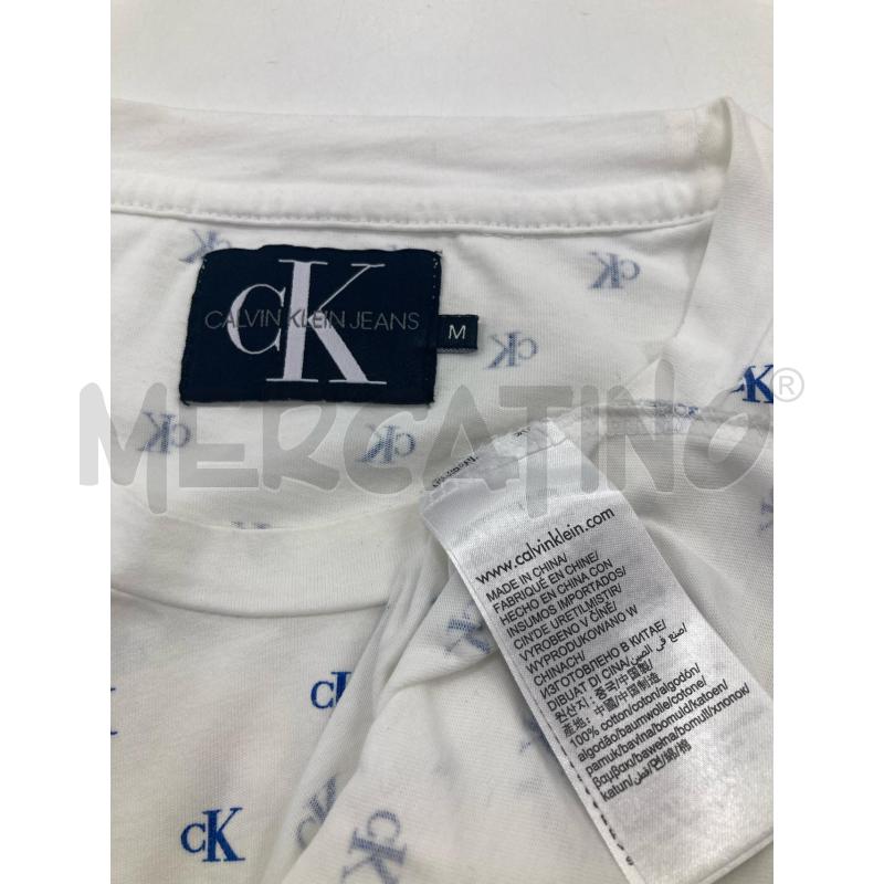 T SHIRT UOMO CALVIN KLEIN BIANCA LOGATA | Mercatino dell'Usato Gazzada schianno 4