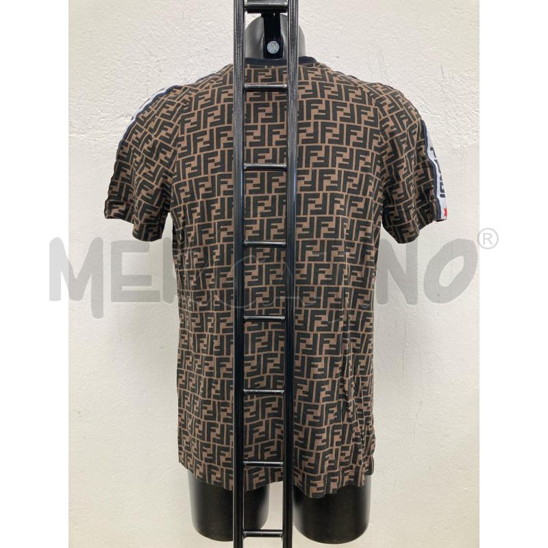 T SHIRT UOMO FENDI LOGO MARRONE   | Mercatino dell'Usato Gazzada schianno 3