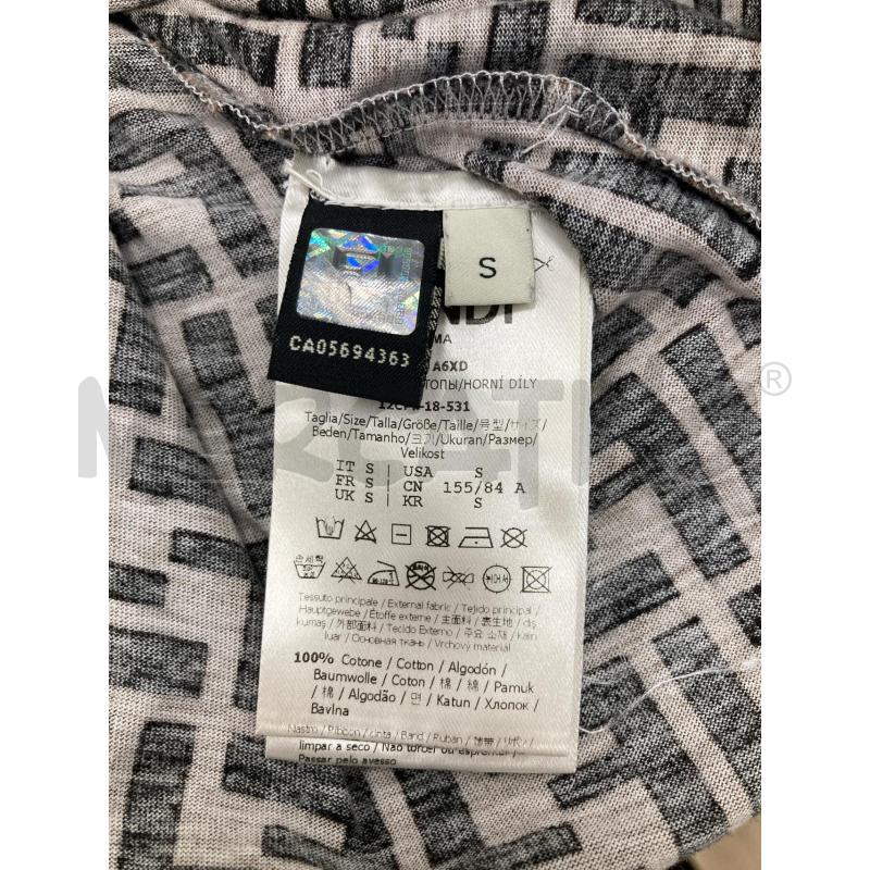 T SHIRT UOMO FENDI LOGO MARRONE   | Mercatino dell'Usato Gazzada schianno 5
