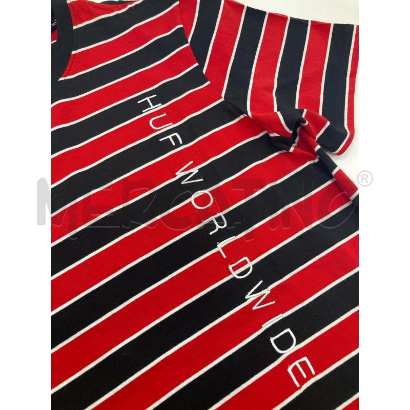 T SHIRT UOMO HUF RGHE ROSSE NERE | Mercatino dell'Usato Gazzada schianno 4
