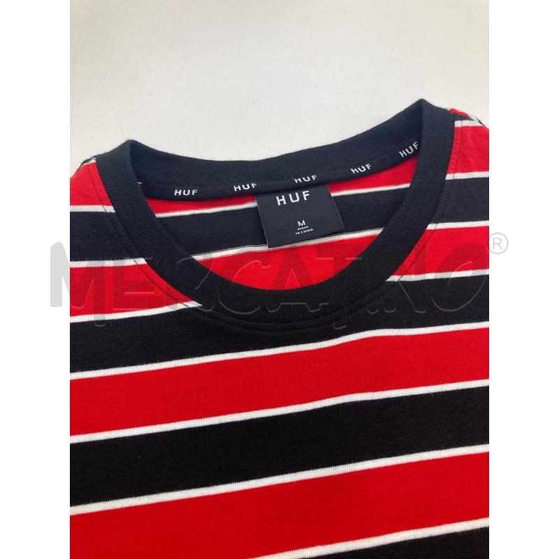 T SHIRT UOMO HUF RGHE ROSSE NERE | Mercatino dell'Usato Gazzada schianno 5
