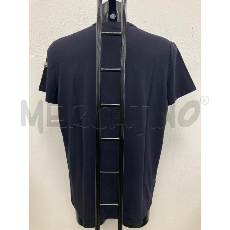T SHIRT UOMO MONCLER BLU STAMPA ROSSO BIANCO | Mercatino dell'Usato Gazzada schianno 2
