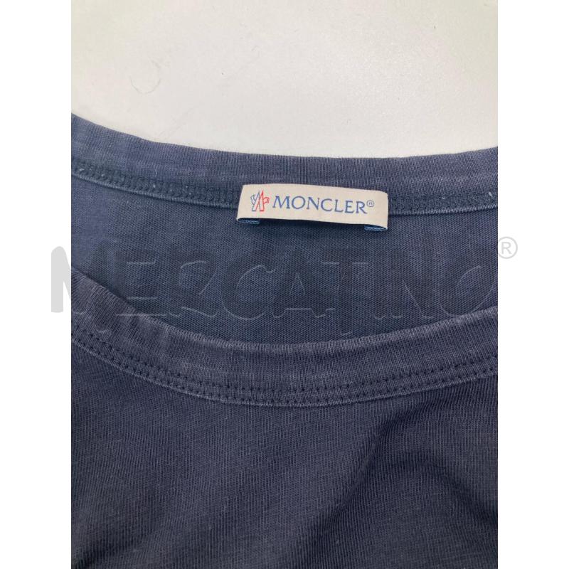 T SHIRT UOMO MONCLER BLU STAMPA ROSSO BIANCO | Mercatino dell'Usato Gazzada schianno 4
