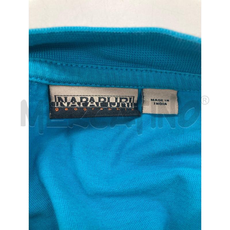 T SHIRT UOMO NAPAPIJRI AZZURRA SCRITTA SFUMATA BLU | Mercatino dell'Usato Gazzada schianno 3