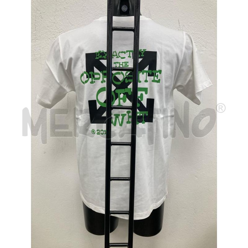 T SHIRT UOMO OFF WHITE SCRITTA VERDE | Mercatino dell'Usato Gazzada schianno 2