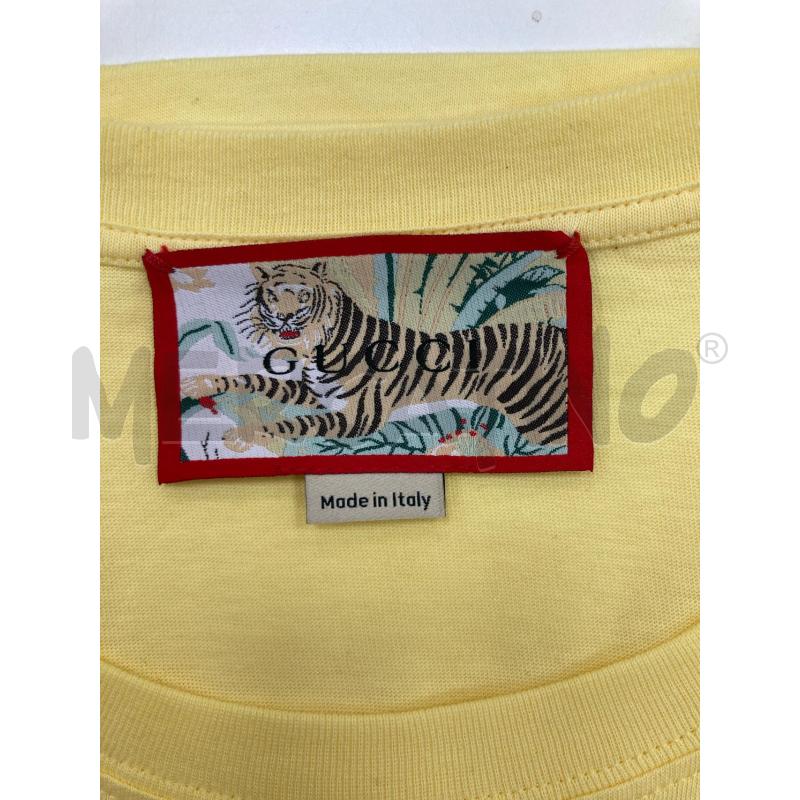 T SHIRT  GUCCI GIALLA SCRITTA FUXIA | Mercatino dell'Usato Gazzada schianno 3