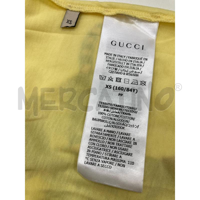 T SHIRT  GUCCI GIALLA SCRITTA FUXIA | Mercatino dell'Usato Gazzada schianno 4