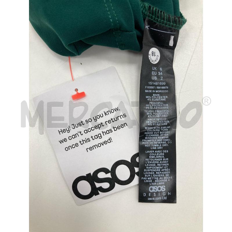 VESTITO DONNA ASOS LUNGO VERDE | Mercatino dell'Usato Gazzada schianno 3
