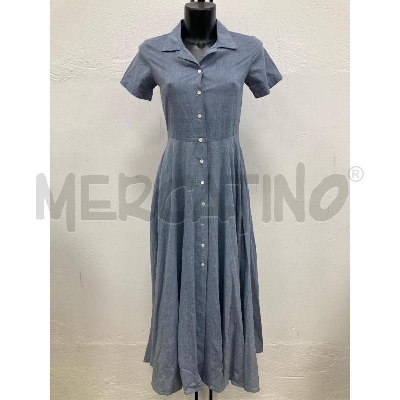 VESTITO DONNA ASPESI AZZURRO COLLETTO GONNA RUOTA | Mercatino dell'Usato Gazzada schianno 1