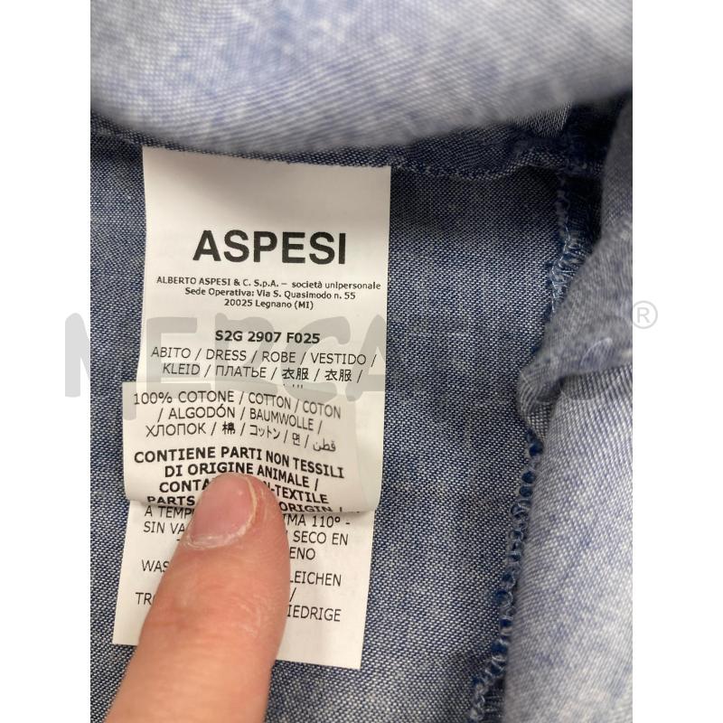 VESTITO DONNA ASPESI AZZURRO COLLETTO GONNA RUOTA | Mercatino dell'Usato Gazzada schianno 4