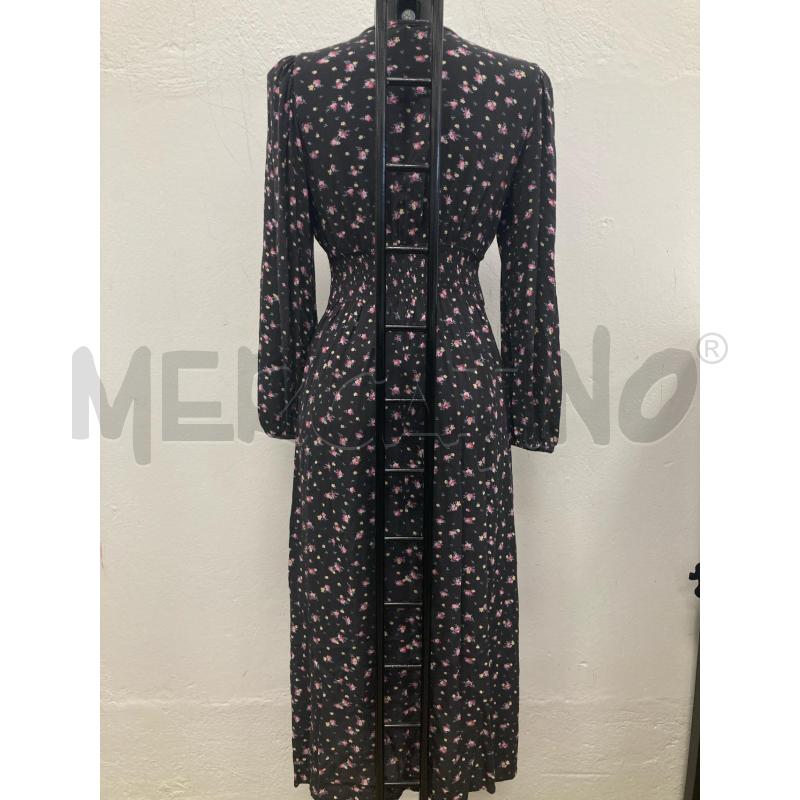VESTITO DONNA BILLA BONG GRIGIO FIORELLINI ROSA GIALLI | Mercatino dell'Usato Gazzada schianno 2