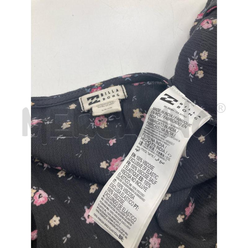 VESTITO DONNA BILLA BONG GRIGIO FIORELLINI ROSA GIALLI | Mercatino dell'Usato Gazzada schianno 4