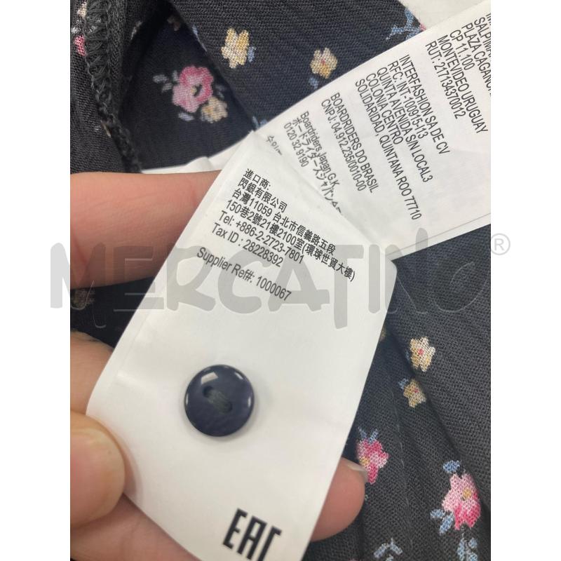 VESTITO DONNA BILLA BONG GRIGIO FIORELLINI ROSA GIALLI | Mercatino dell'Usato Gazzada schianno 5