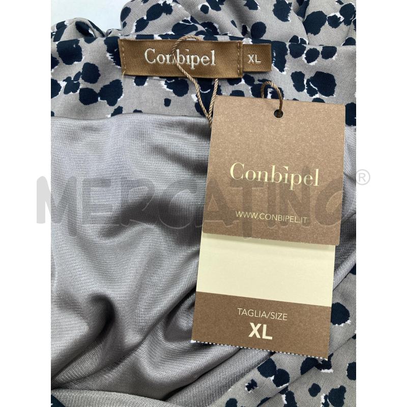 VESTITO DONNA CONBIPEL GRIGIO MACCHIE NERE CARTELLINO | Mercatino dell'Usato Gazzada schianno 4
