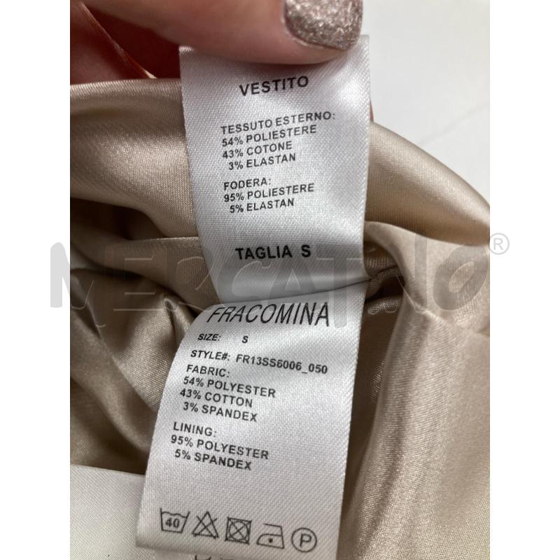 VESTITO DONNA FRACOMINA BEIGE DRAPPEGGIO | Mercatino dell'Usato Gazzada schianno 4