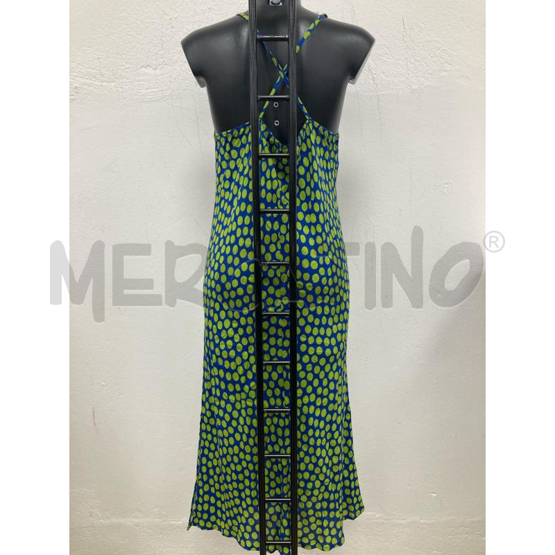 VESTITO DONNA GIANVARGIAN BLU POIS VERDI | Mercatino dell'Usato Gazzada schianno 2