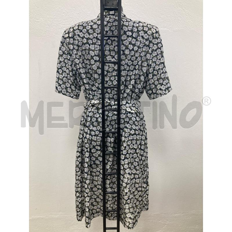 VESTITO DONNA GIORGIO BERALDO NERO FIORI GRIGI | Mercatino dell'Usato Gazzada schianno 2