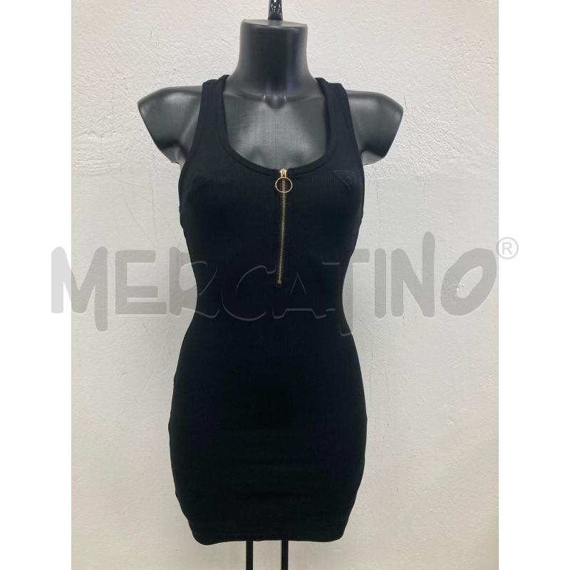 VESTITO DONNA GUESS NERO COSTINE 1/2 ZIP | Mercatino dell'Usato Gazzada schianno 1