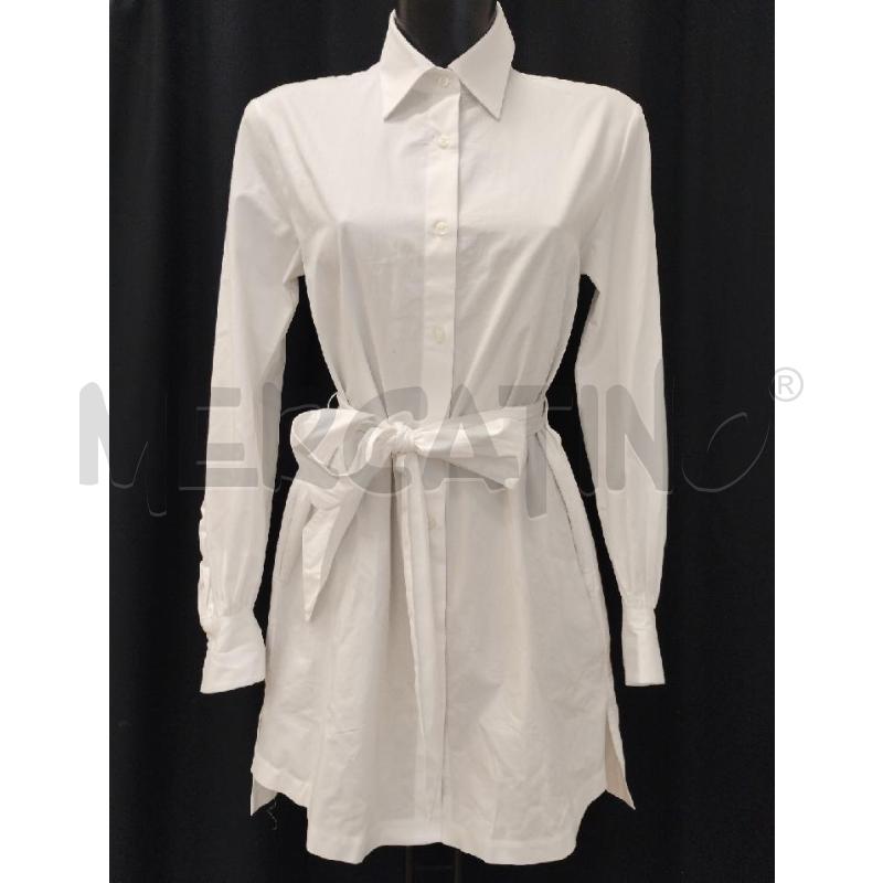 VESTITO DONNA HUGO BOSS CAMICIONE LUNGO BIANCO | Mercatino dell'Usato Gazzada schianno 1