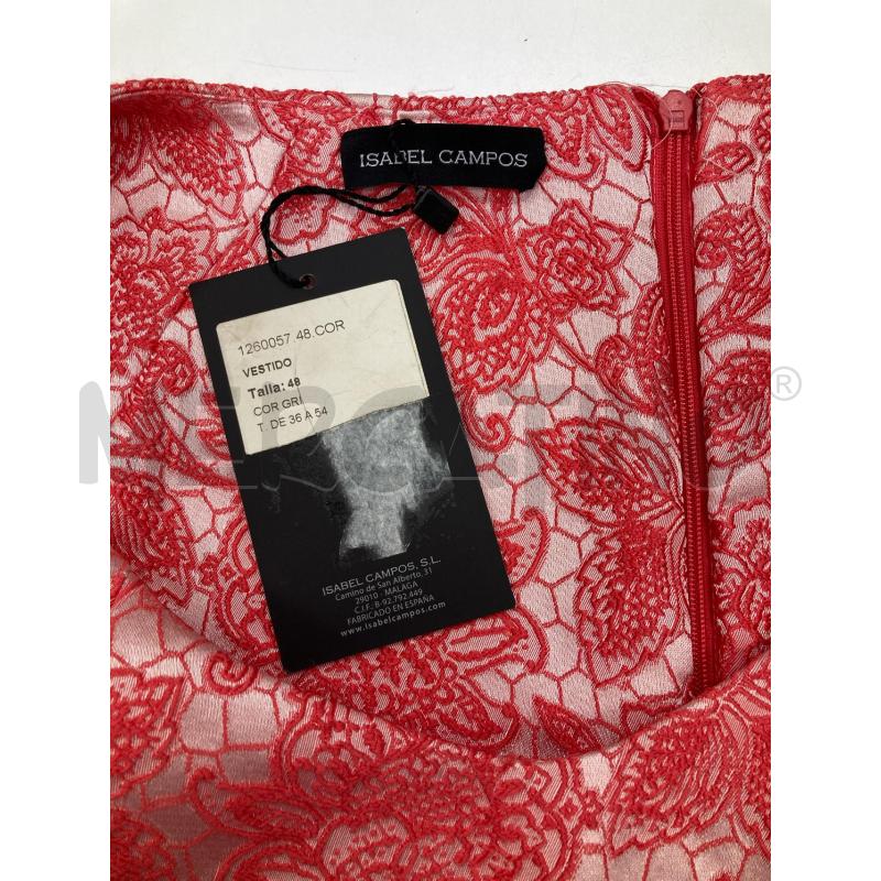 VESTITO DONNA ISABEL CAMPOS CORALLO  | Mercatino dell'Usato Gazzada schianno 3