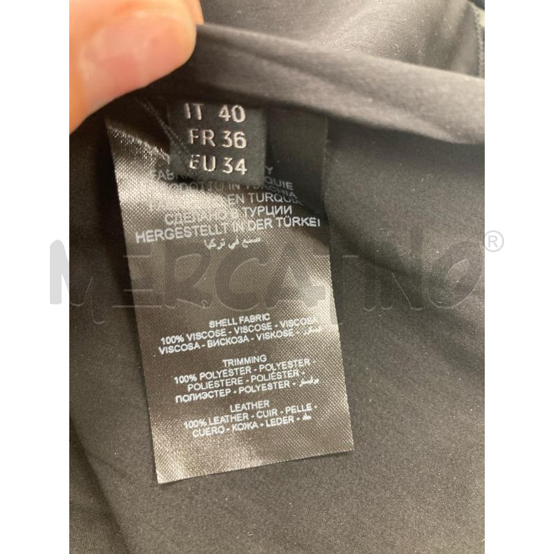 VESTITO DONNA LAGERFELD NERO INSERTI PELLE | Mercatino dell'Usato Gazzada schianno 5