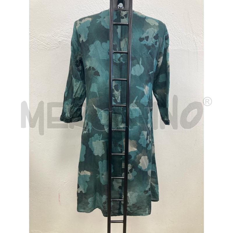 VESTITO DONNA LIVIANA VERDE MILITARE FIORI | Mercatino dell'Usato Gazzada schianno 2