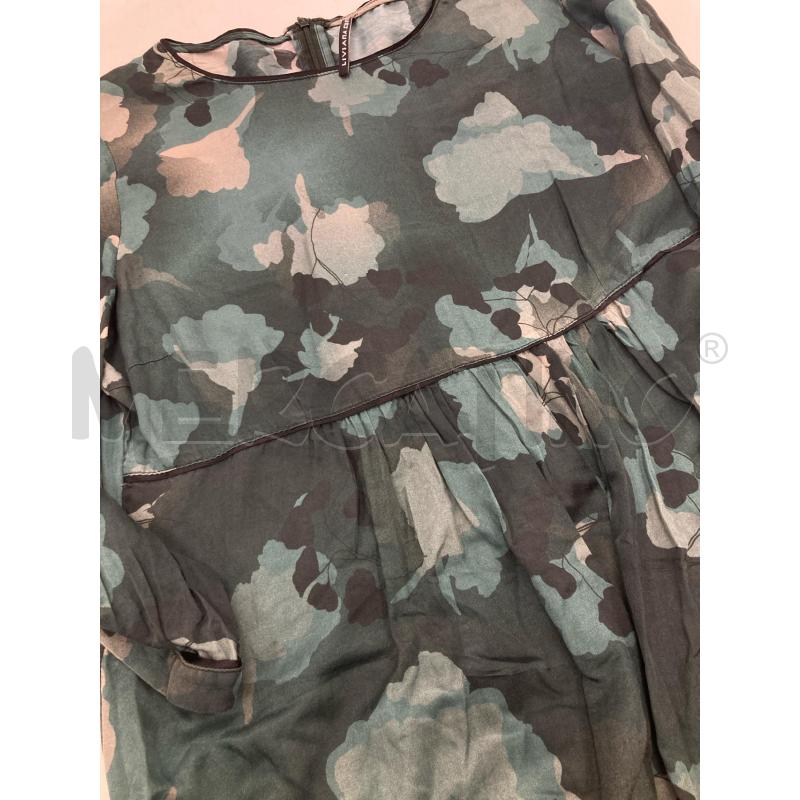 VESTITO DONNA LIVIANA VERDE MILITARE FIORI | Mercatino dell'Usato Gazzada schianno 4