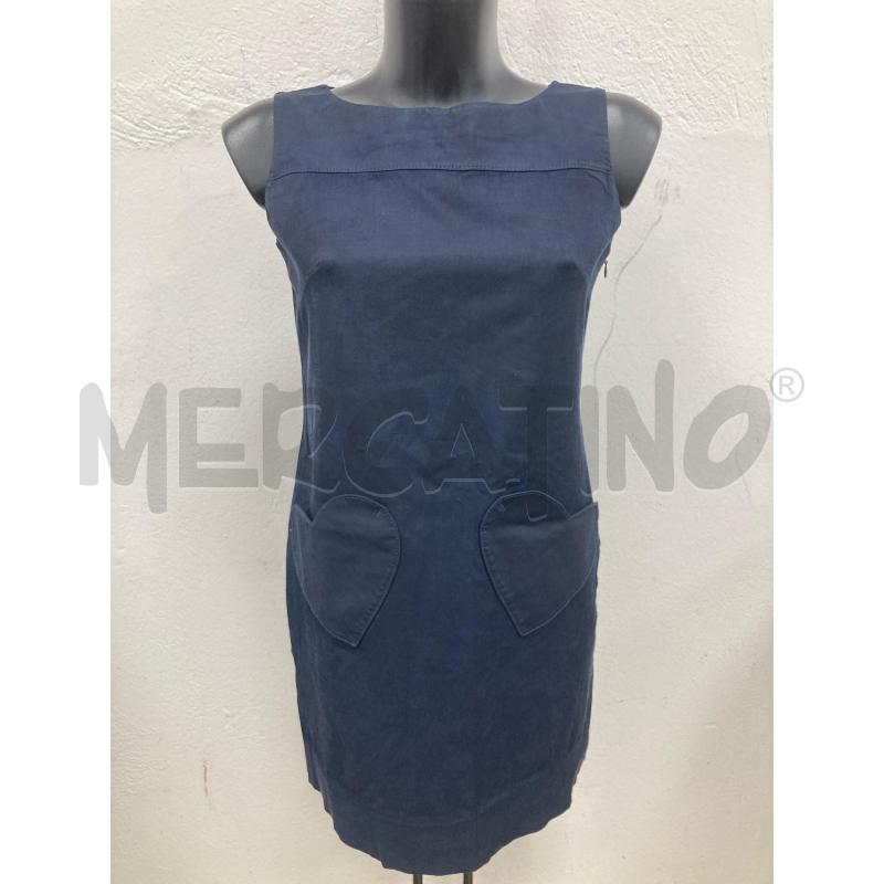 VESTITO DONNA LOVE MOSCHINO BLU TASCHE CUORE | Mercatino dell'Usato Gazzada schianno 1