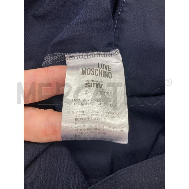VESTITO DONNA LOVE MOSCHINO BLU TASCHE CUORE | Mercatino dell'Usato Gazzada schianno 5