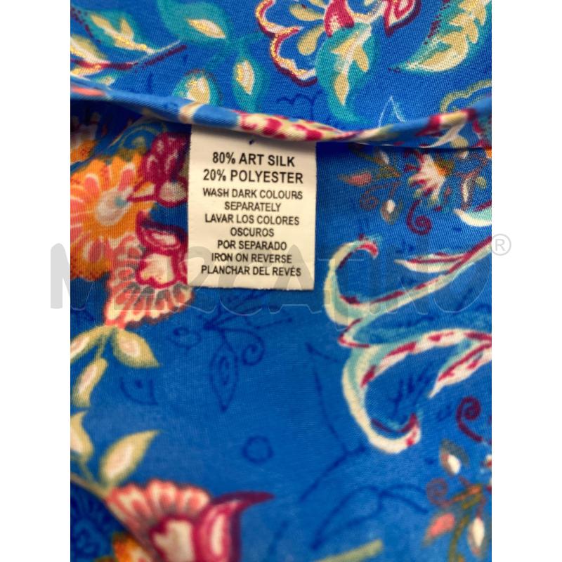 VESTITO DONNA LUNGO SETA BLU PAISLEY ARANCIO ROSSO | Mercatino dell'Usato Gazzada schianno 3