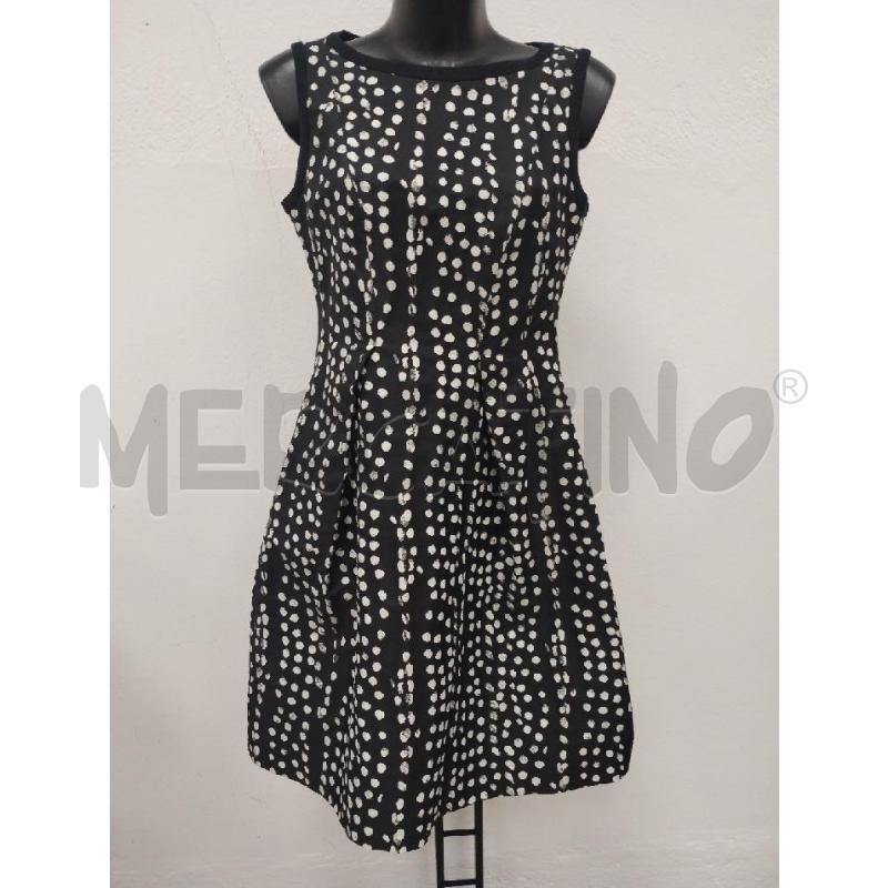 VESTITO DONNA MAXMARA NERO POIS BIANCHI | Mercatino dell'Usato Gazzada schianno 1