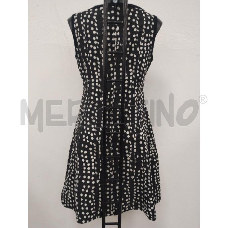 VESTITO DONNA MAXMARA NERO POIS BIANCHI | Mercatino dell'Usato Gazzada schianno 2