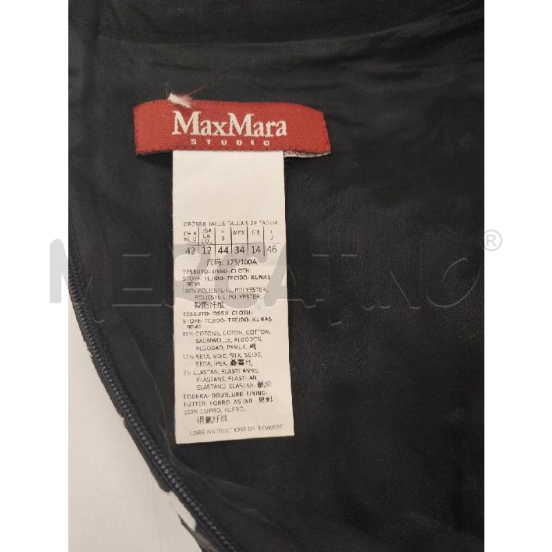 VESTITO DONNA MAXMARA NERO POIS BIANCHI | Mercatino dell'Usato Gazzada schianno 3