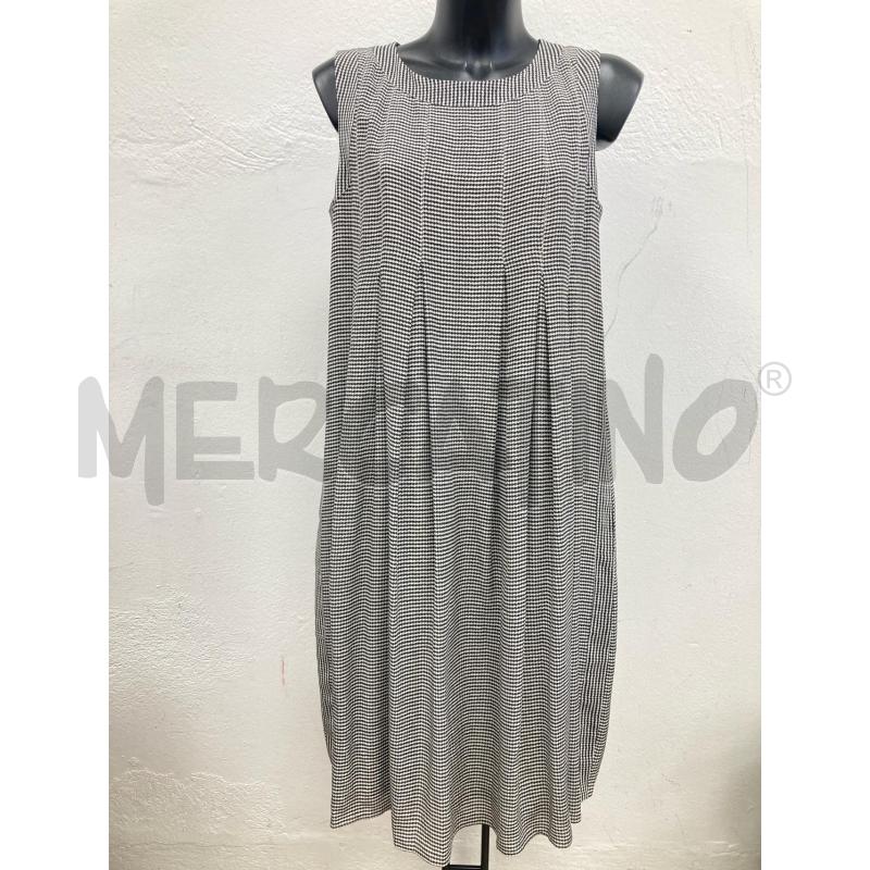 VESTITO DONNA MAX MARA SETA PIED DE POULE BIANCO NERO CARTELLINO | Mercatino dell'Usato Gazzada schianno 1