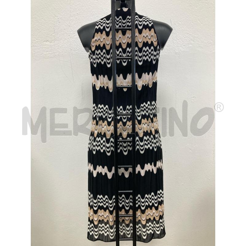 VESTITO DONNA MISSONI ZIGZAG NERO CARNE BIANCO | Mercatino dell'Usato Gazzada schianno 2