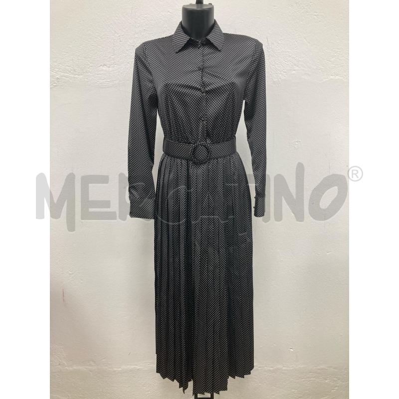 VESTITO DONNA MOTIVI CARTELLINO ANTRACITE POIS BIANCHI | Mercatino dell'Usato Gazzada schianno 1