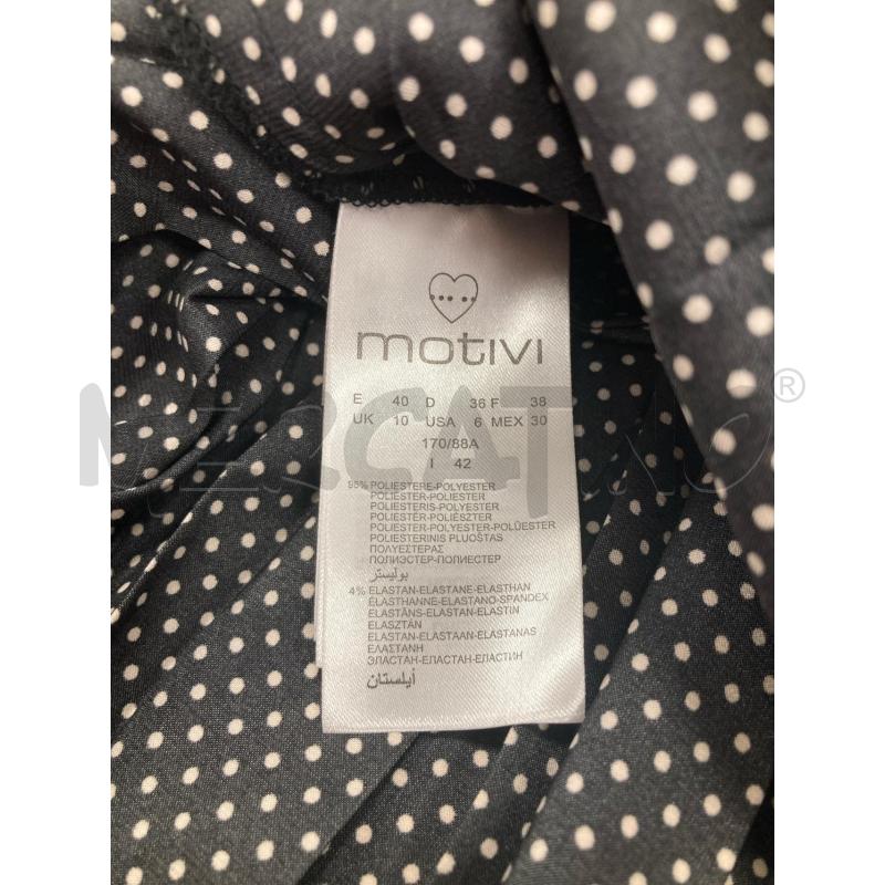 VESTITO DONNA MOTIVI CARTELLINO ANTRACITE POIS BIANCHI | Mercatino dell'Usato Gazzada schianno 4