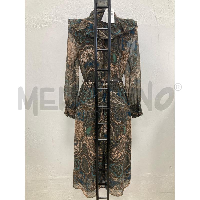 VESTITO DONNA MOTIVI FANTASIA MARRONE BEIGE CARTELLINO | Mercatino dell'Usato Gazzada schianno 2