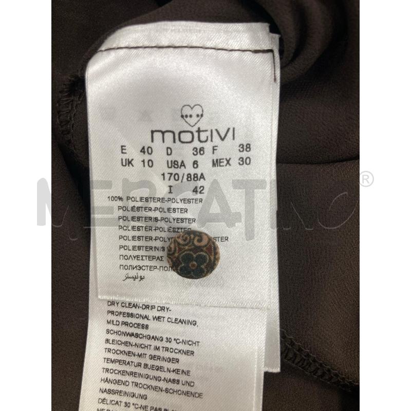 VESTITO DONNA MOTIVI FANTASIA MARRONE BEIGE CARTELLINO | Mercatino dell'Usato Gazzada schianno 4