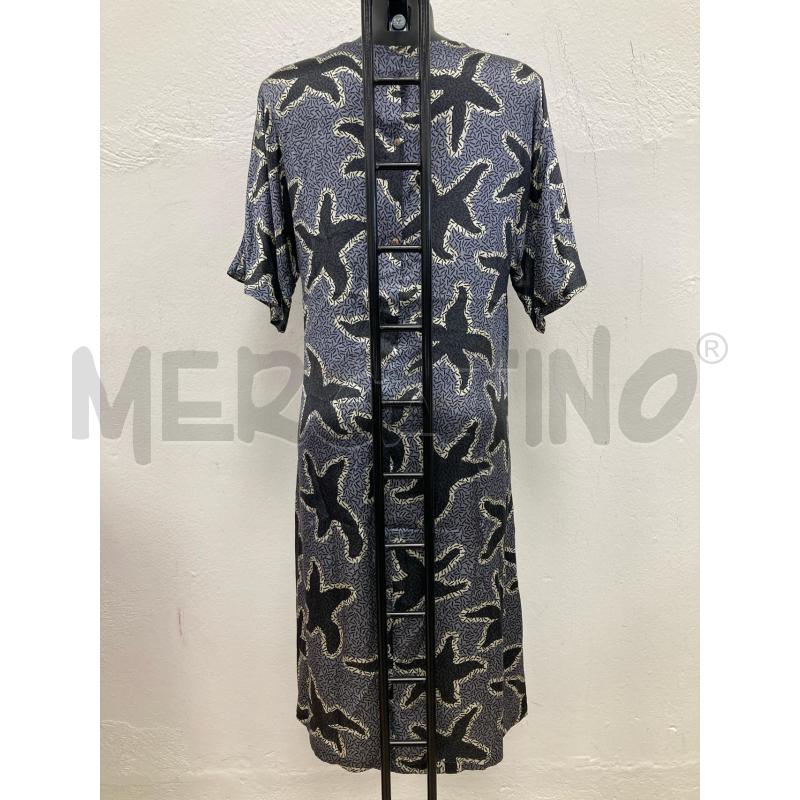 VESTITO DONNA NIU SETA BLU STELLE NERE E BIANCHE | Mercatino dell'Usato Gazzada schianno 2