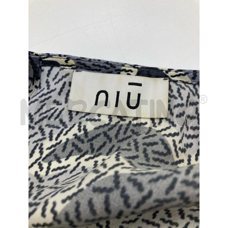 VESTITO DONNA NIU SETA BLU STELLE NERE E BIANCHE | Mercatino dell'Usato Gazzada schianno 3
