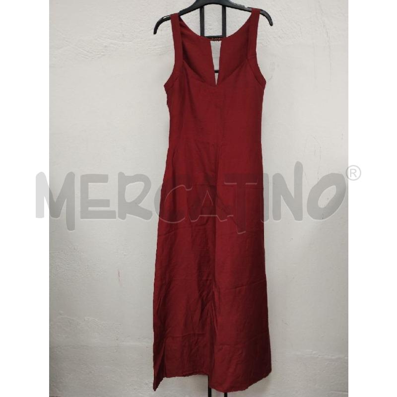 VESTITO DONNA NOTES BORDEAUX MISTO LINO LUNGO | Mercatino dell'Usato Gazzada schianno 2